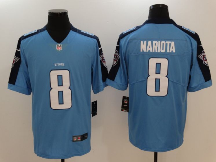 Men Tennessee Titans #8 Mariota Light Blue Nike Vapor Untouchable Limited NFL Jerseys